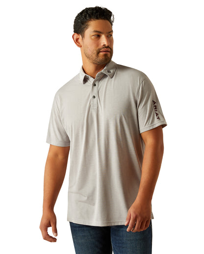 Men's Team Logo Polo Shirt by Ariat from Skip’s Western Outfitters | ARI-10058734-S-SILVER-SCONCE