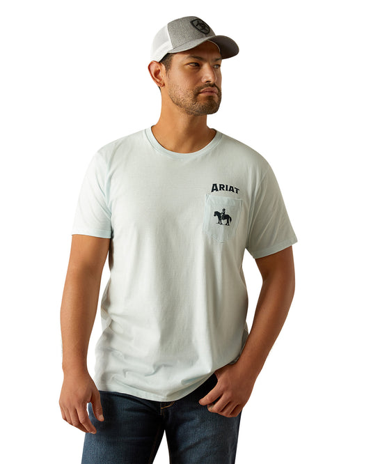 Men's Echo Valley T-Shirt by Ariat from Skip’s Western Outfitters | ARI-10058882-SML-QUIET-TIDE 