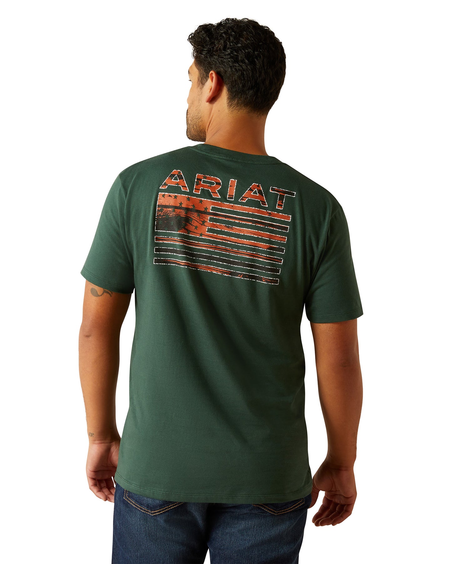 Men's Ariat Rustic Wood Flag T-Shirt