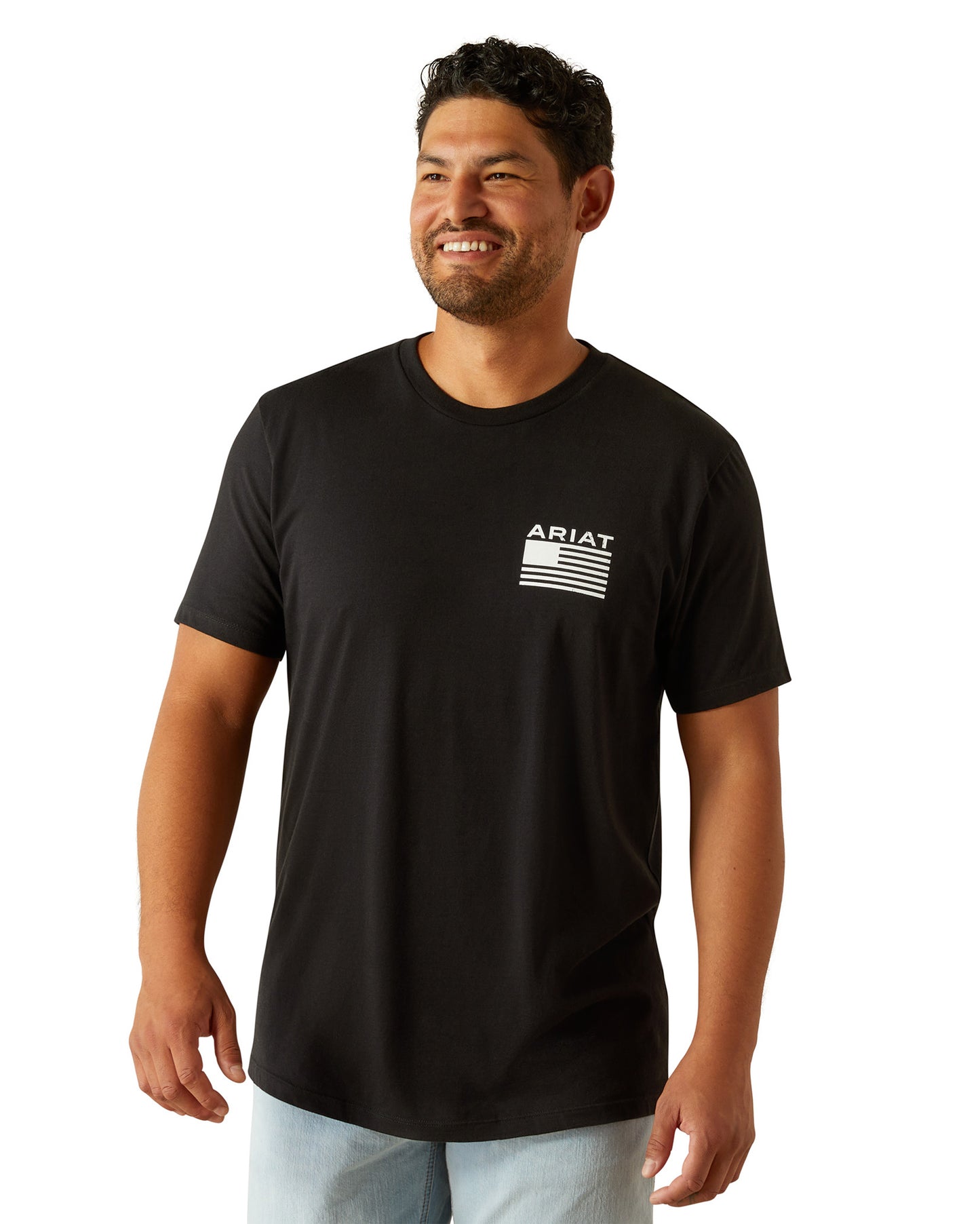 Men's Ariat Freedom Stripe T-Shirt by Ariat from Skip’s Western Outfitters | ARI-10058891-SML-BLACK