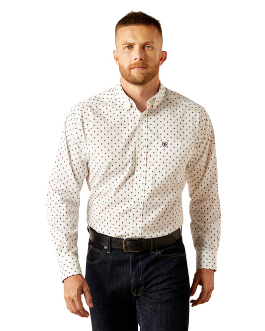 Men's Wrinkle Free Ross Classic Fit Shirt by Ariat from Skip’s Western Outfitters | ARI-10058949-XS-WHITE