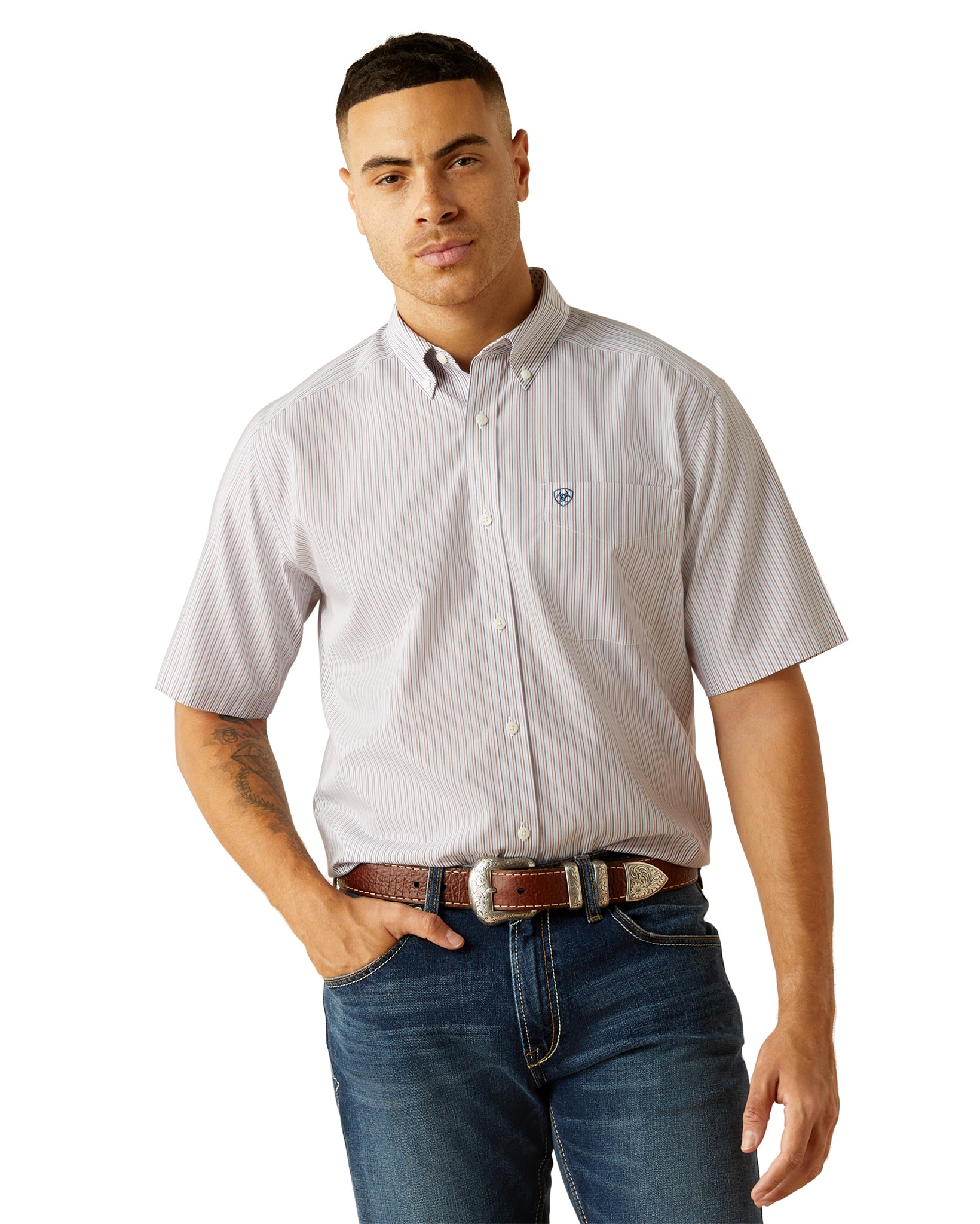 Men's Wrinkle Free Dayton Classic Fit Shirt by Ariat from Skip’s Western Outfitters | ARI-10059006-XS-R