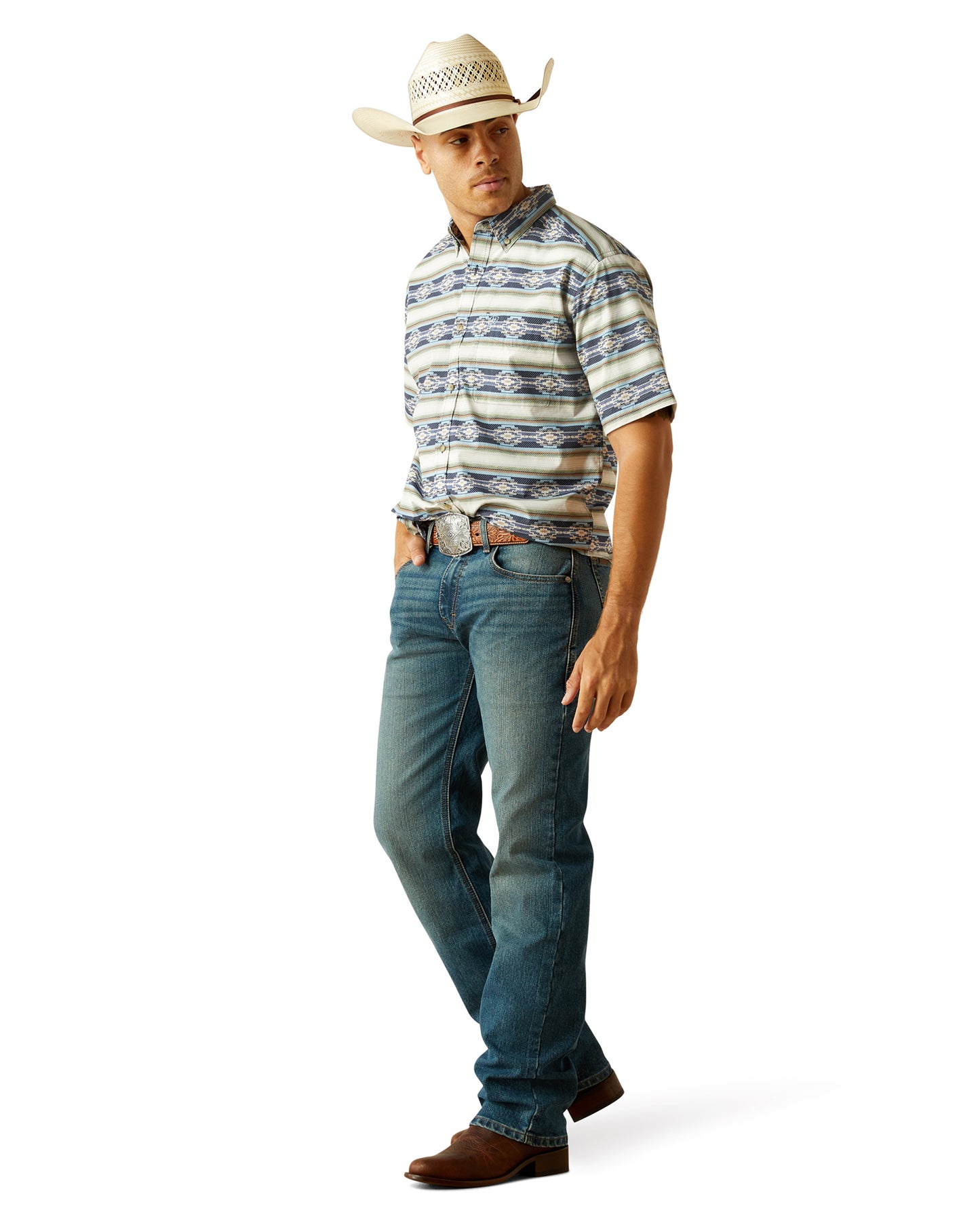 Men's Case Classic Fit Shirt by Ariat from Skip’s Western Outfitters | ARI-10059010-XS-BLUE
