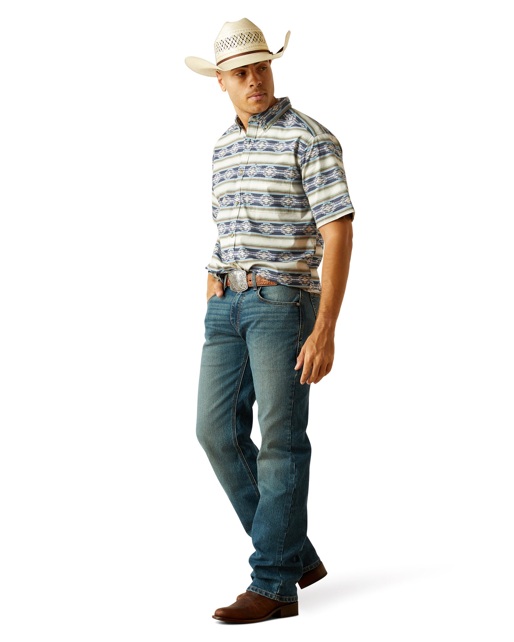 Men's Case Classic Fit Shirt by Ariat from Skip’s Western Outfitters | ARI-10059010-XS-BLUE
