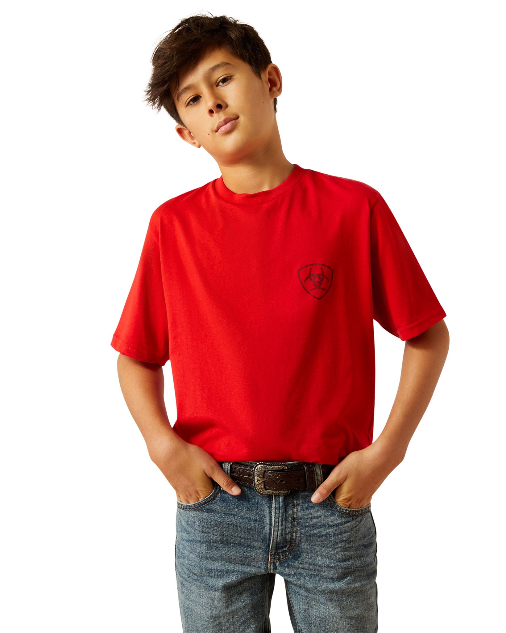 Kids' Ariat Etched Buffalo Flag T-Shirt by Ariat from Skip’s Western Outfitters | ARI-10059050-XS-R