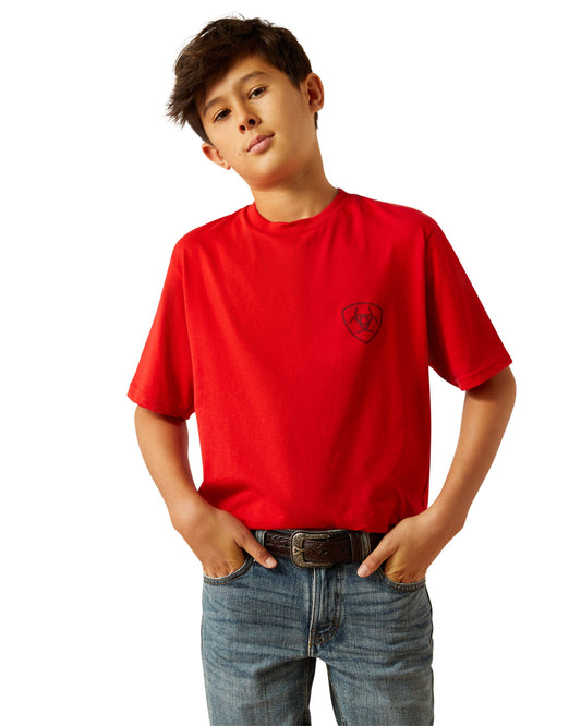 Kids' Ariat Etched Buffalo Flag T-Shirt by Ariat from Skip’s Western Outfitters | ARI-10059050-XS-R