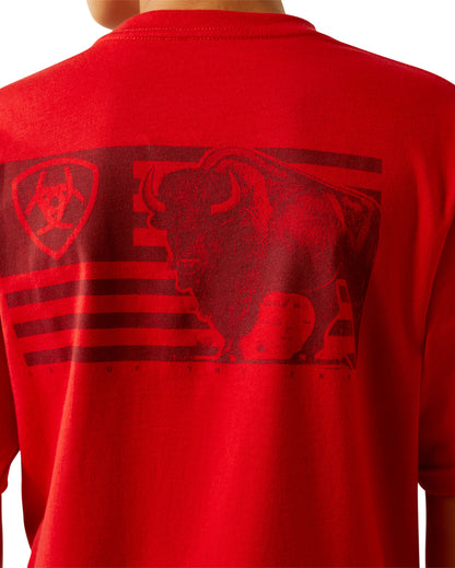 Kids' Ariat Etched Buffalo Flag T-Shirt