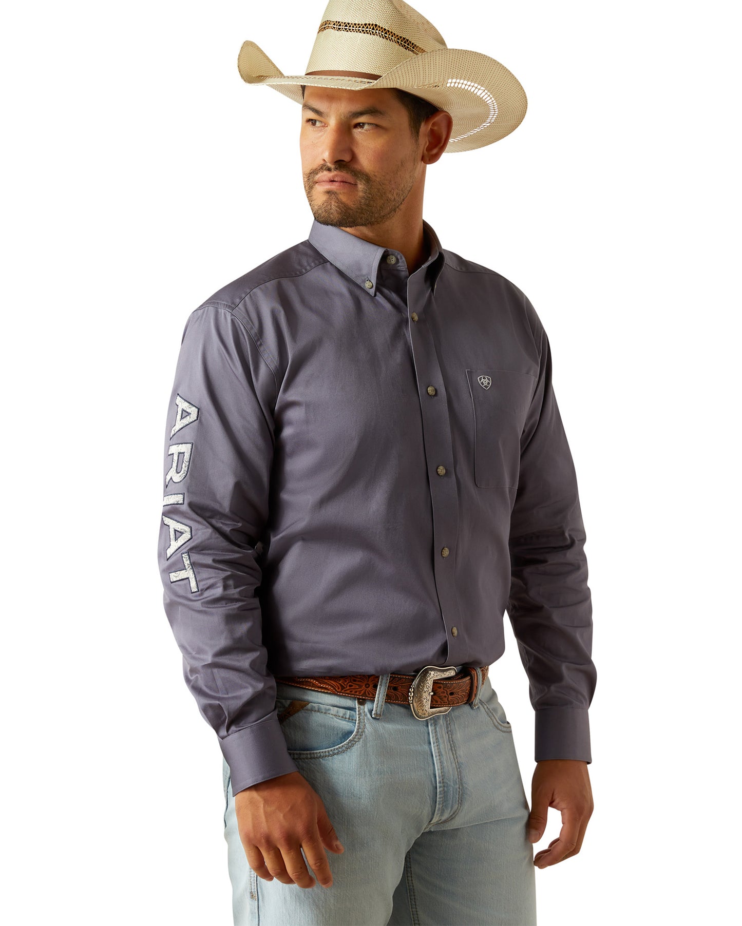 Men's Team Logo Twill Classic Fit Shirt by Ariat from Skip’s Western Outfitters | ARI-10059135-XS-R