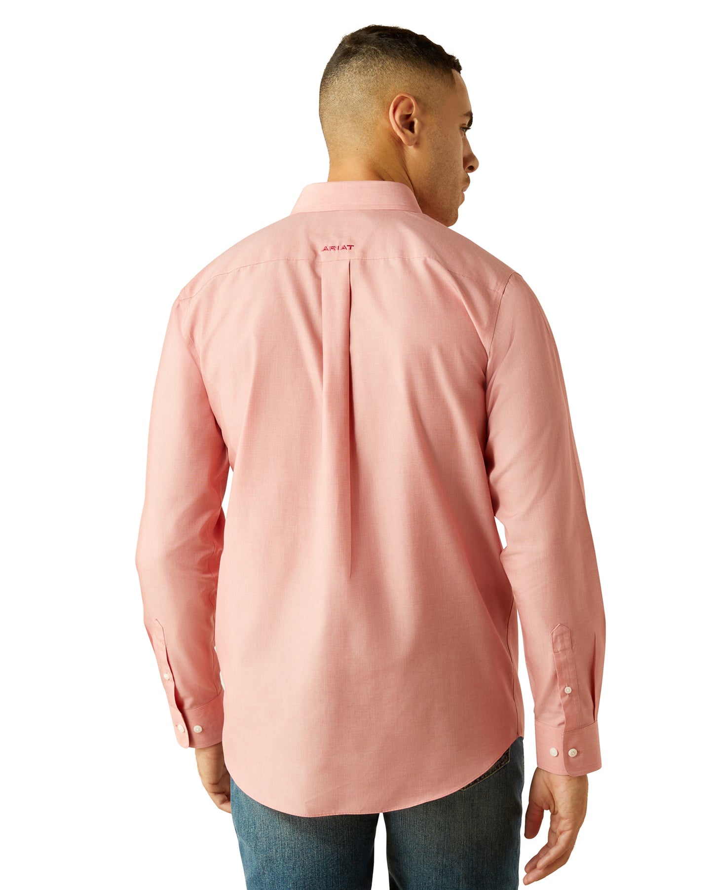 Men's Wrinkle Free Solid Fitted Shirt