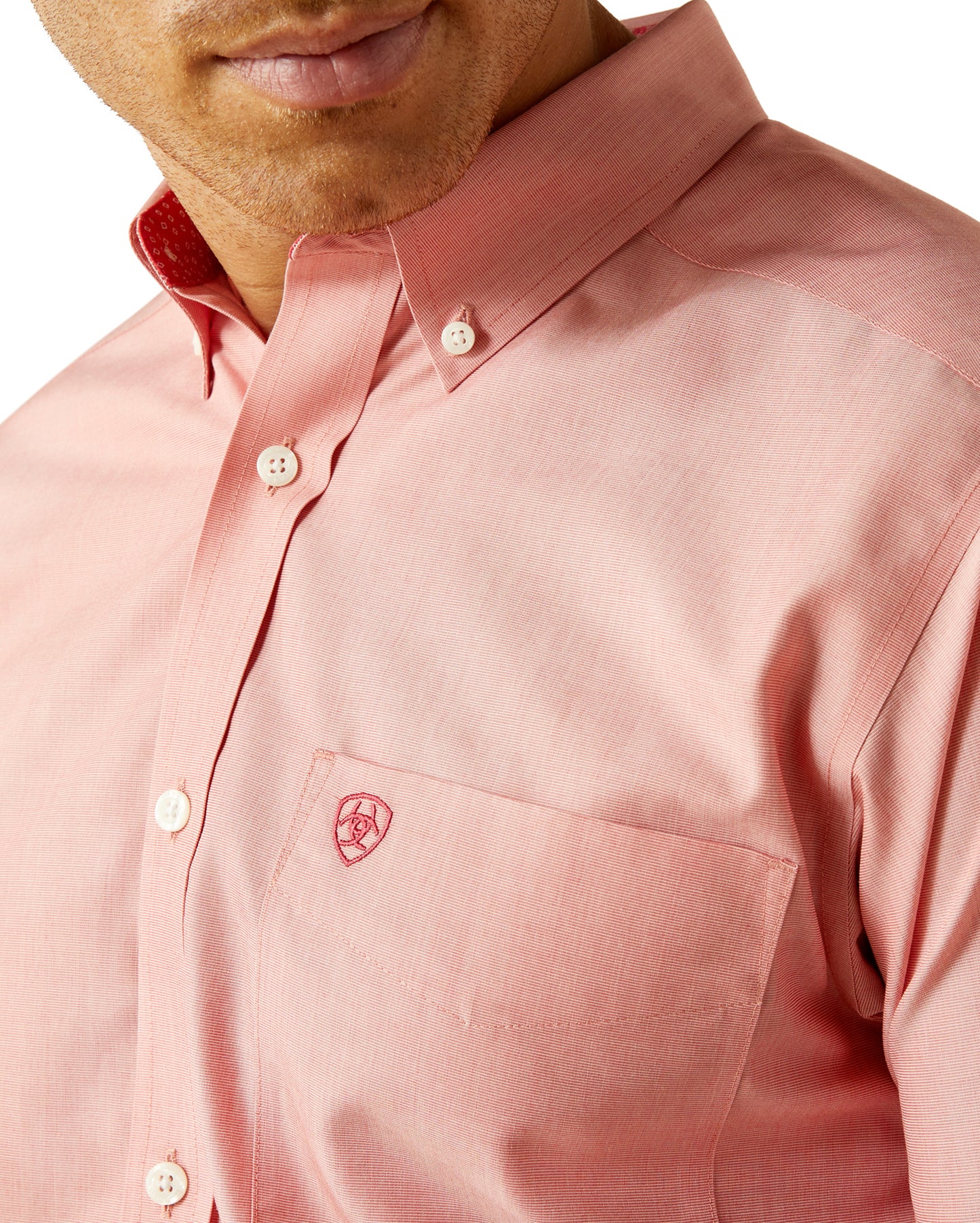 Men's Wrinkle Free Solid Fitted Shirt