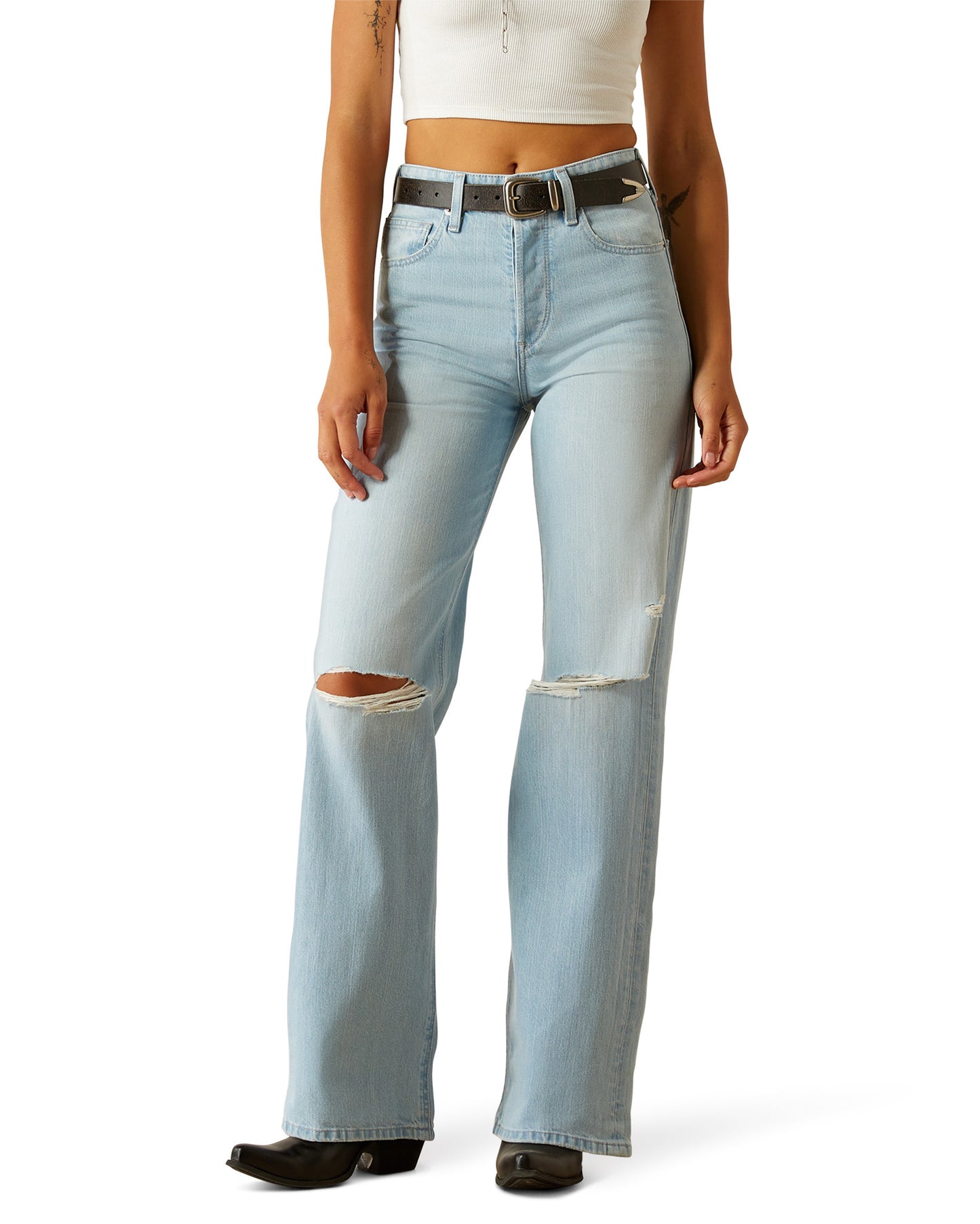 Women's Ultra High Rise Tomboy Wide Leg Jeans by Ariat from Skip’s Western Outfitters | ARI-10060983-24-R