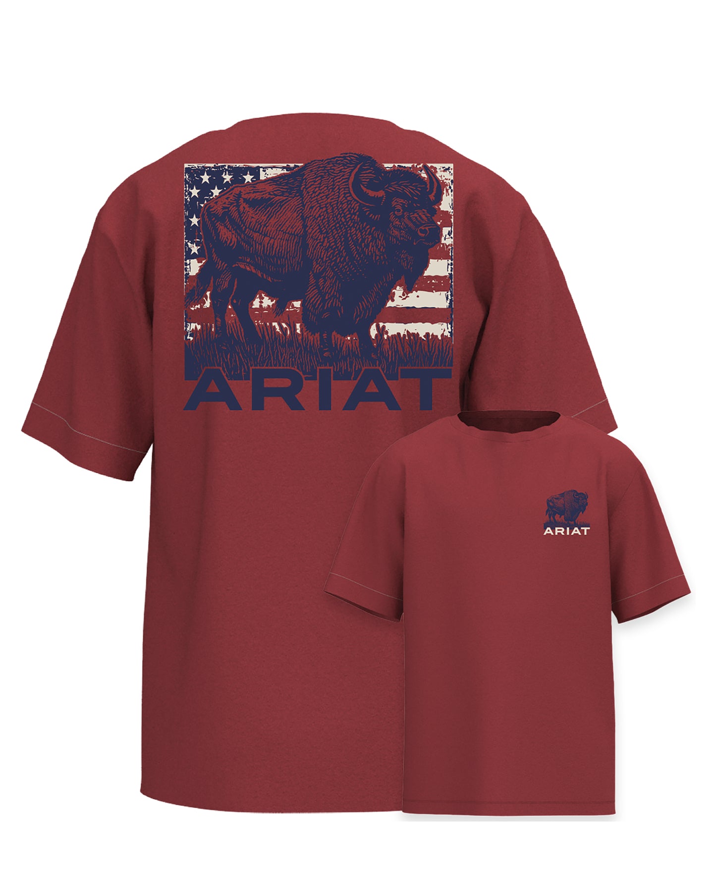 Boys' Ariat Buffalo Flag T-Shirt - 10065979
