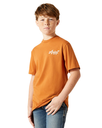 Boys' Ariat Coyote Country T-Shirt - 10065981 by Ariat from Skip’s Western Outfitters | ARI-10065981-XS-ADOBE