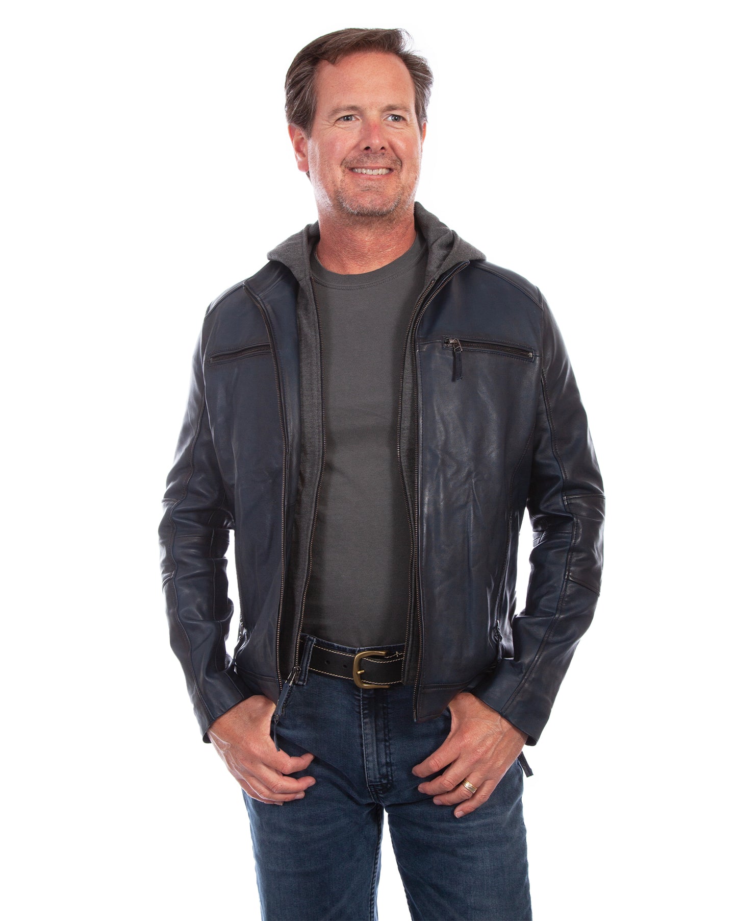 Men's Lambskin Zip Front Jacket by Scully from Skip’s Western Outfitters | SCU-1056-193-S-DENIM