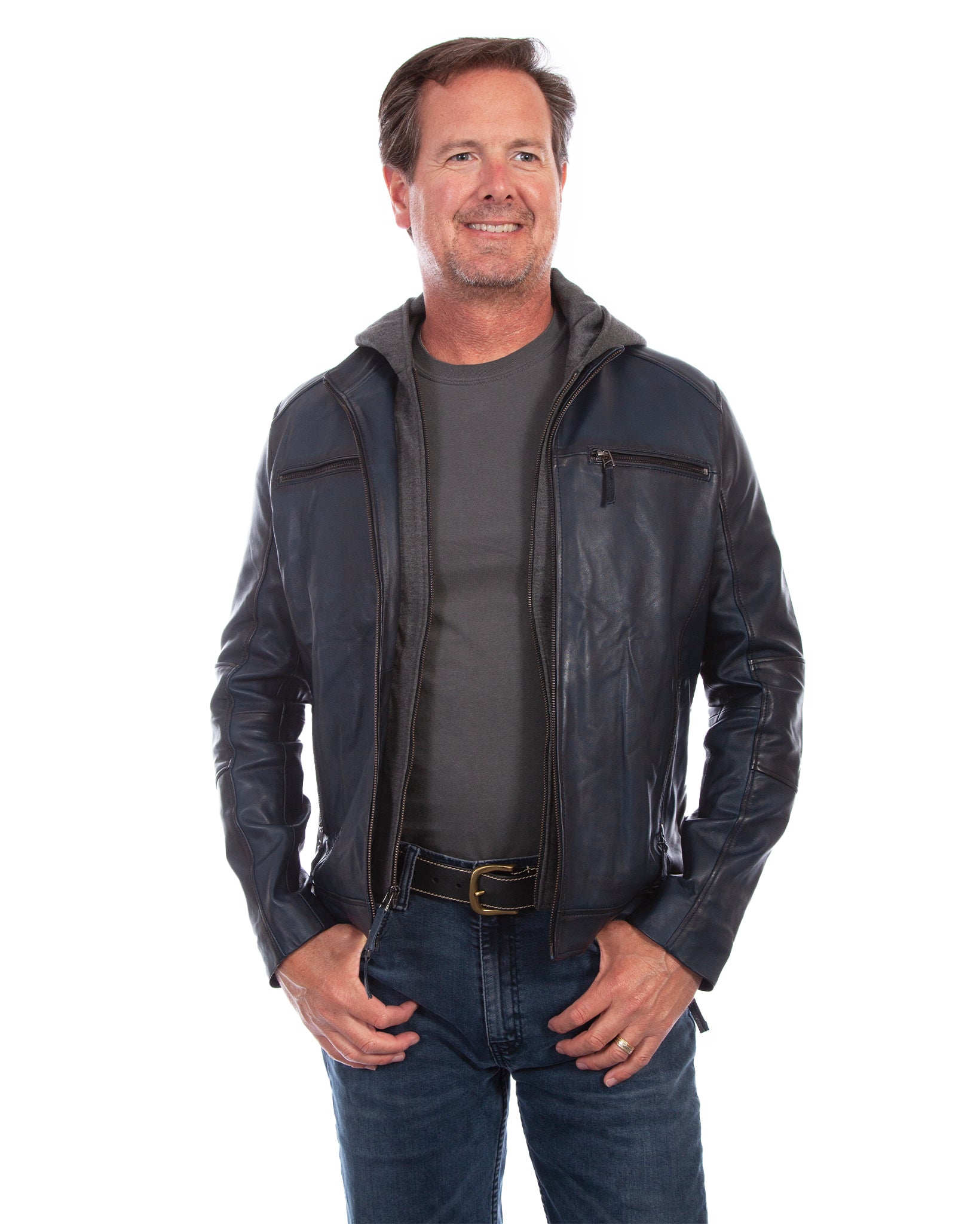 Men's Lambskin Zip Front Jacket by Scully from Skip’s Western Outfitters | SCU-1056-193-S-DENIM