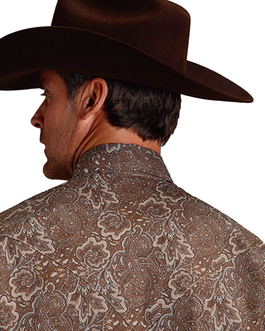 Men's 2 Pocket Western Snap Shirt - 11-001-0425-6005 Br