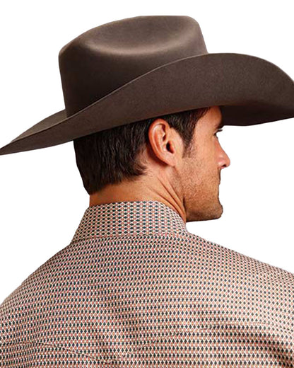 Men's Geo Print On Cotton Poplin Western Shirt - 11-001-0425-7000 RT