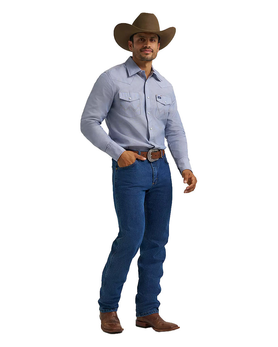 Mens Cowboy Cut Western Snap Chambray Work Shirt - 1070130Mw - 112370330