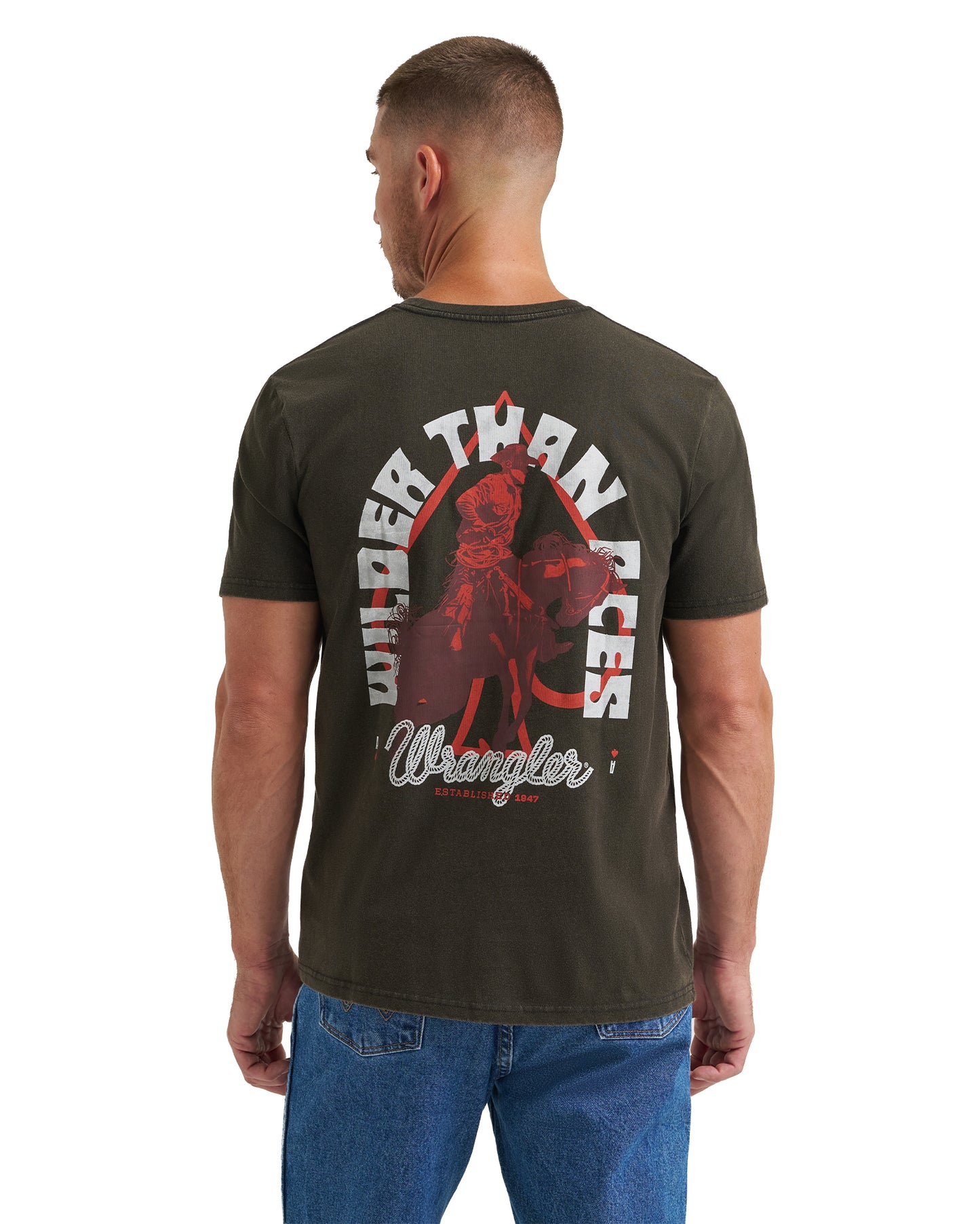 Men's Wilder Than Aces Back Graphic T-Shirt - 112372855