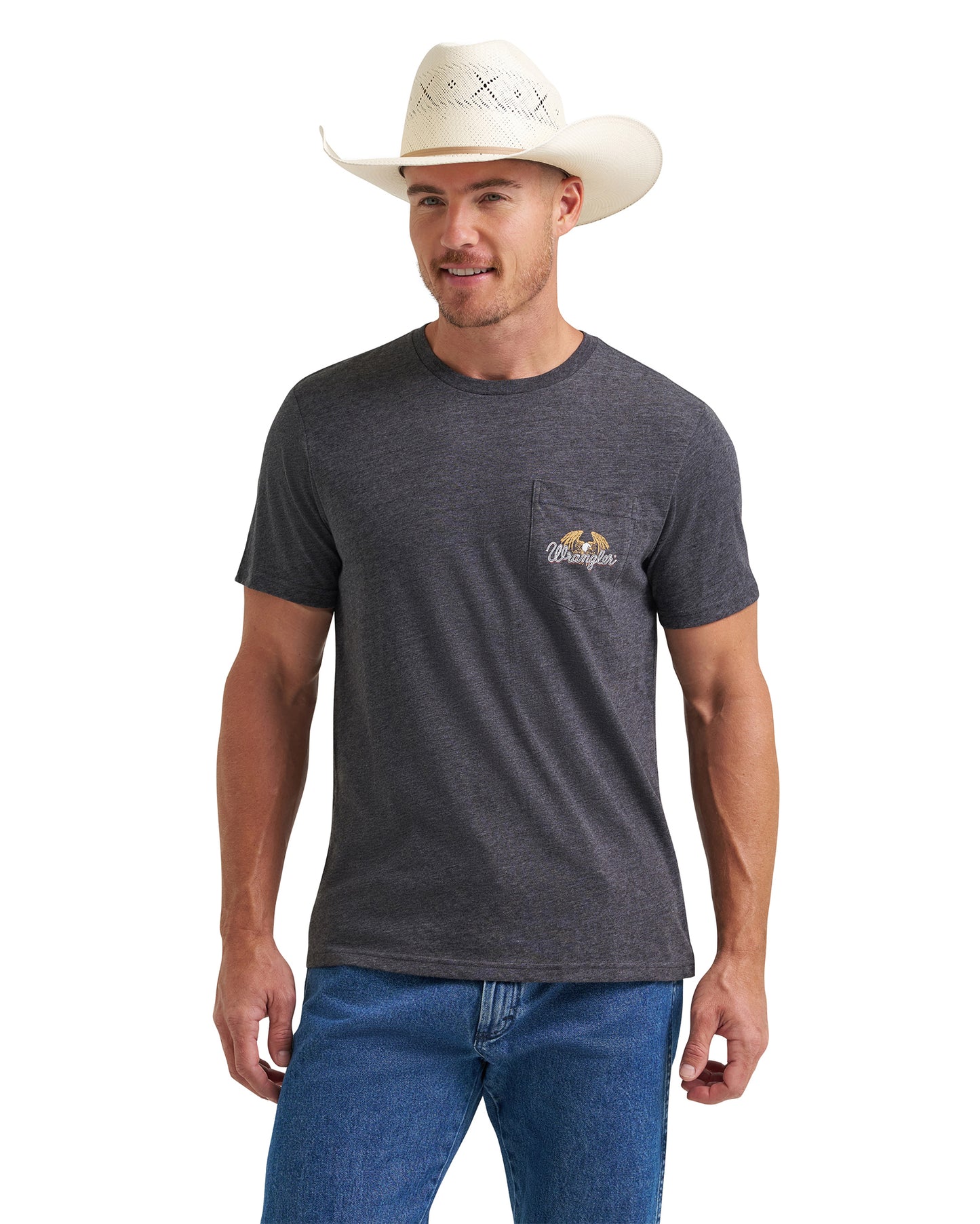 Men's Flying Eagle Back Graphic T-Shirt - 112372857
