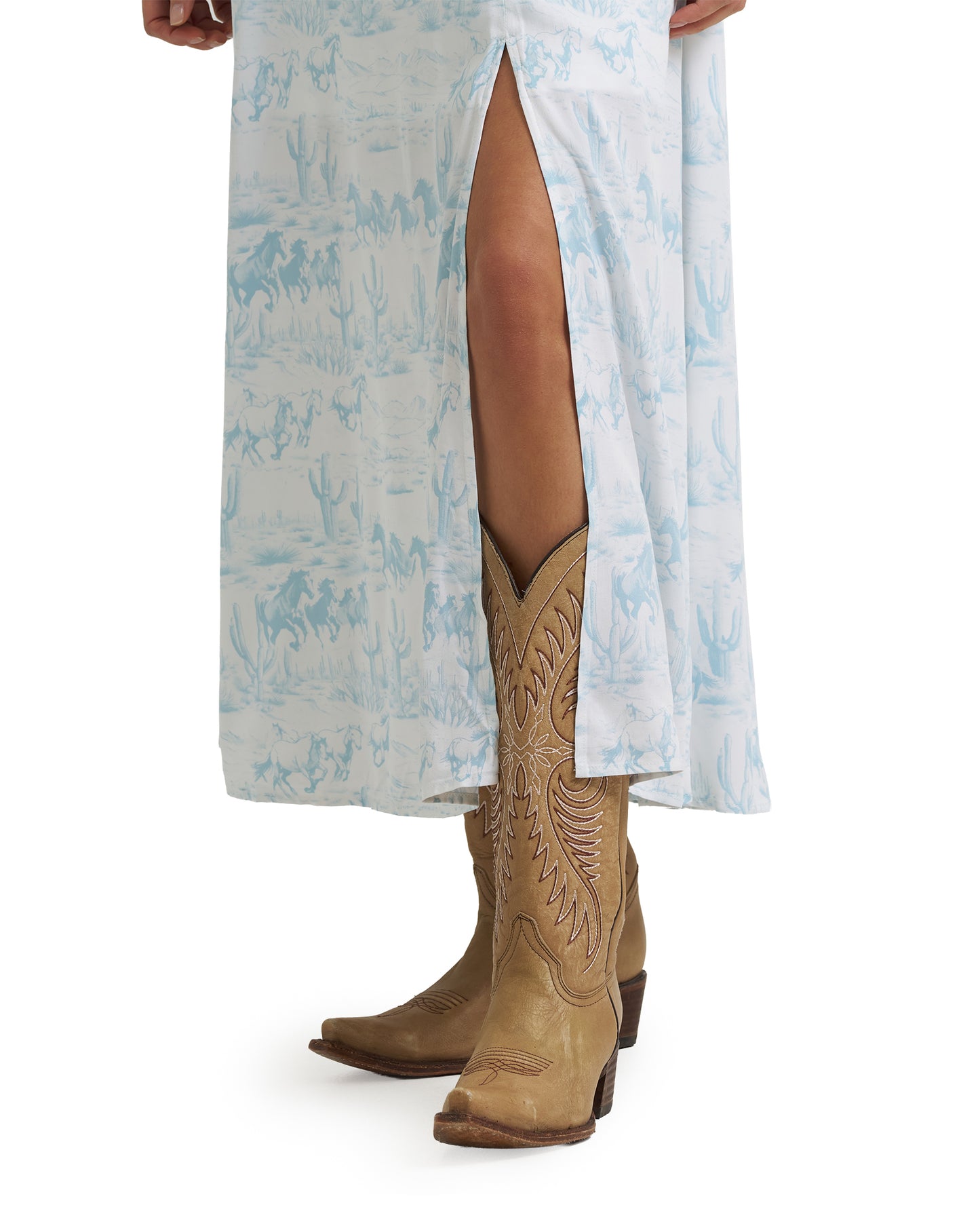 Women's Western Tank Maxi Dress - 112375239