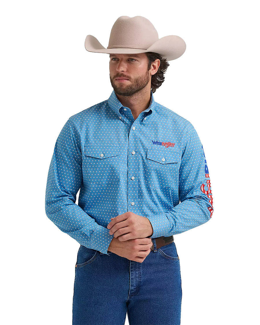 Men's Logo Button Western Shirt - 112381985