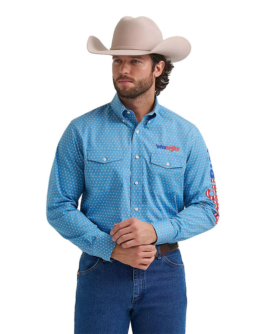 Men's Logo Button Western Shirt - 112381985