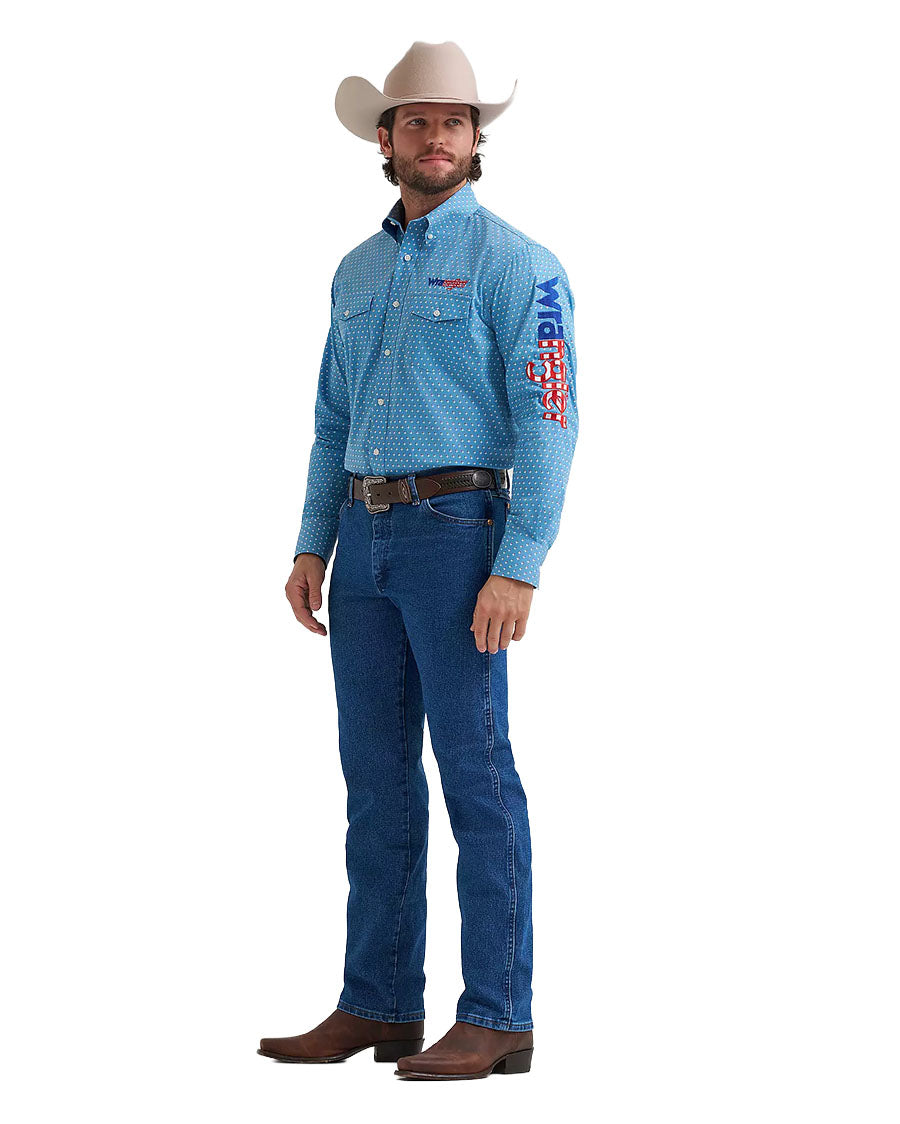 Men's Logo Button Western Shirt - 112381985