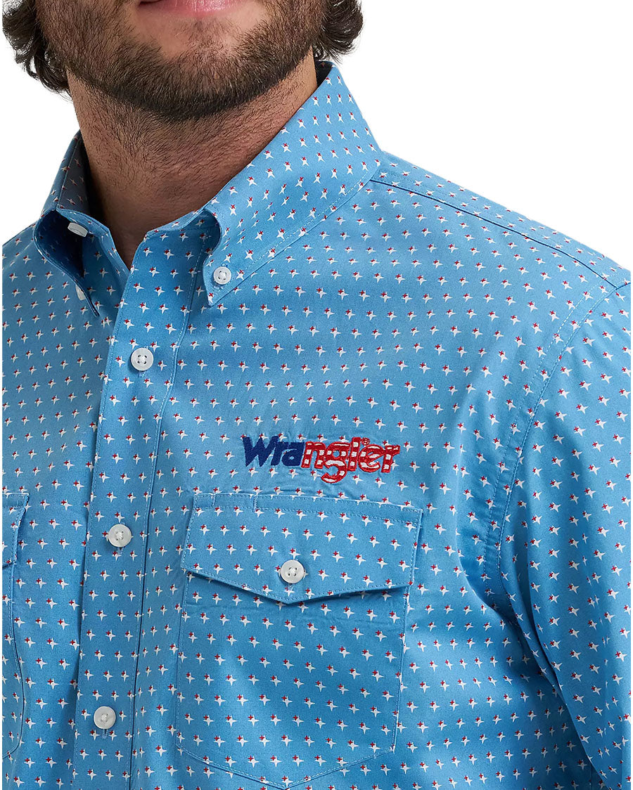 Men's Logo Button Western Shirt - 112381985