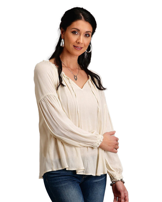 Women's Rayon Herringbone Blouse