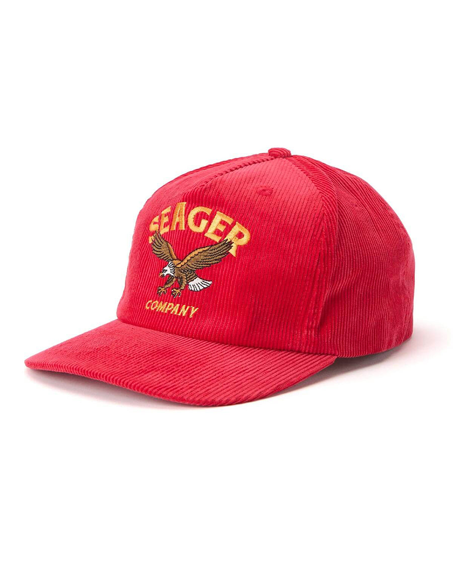 Bradley Corduroy Snapback Cap by Seager from Skip’s Western Outfitters | SEA-MHSU25BRADRED-O/S-RED