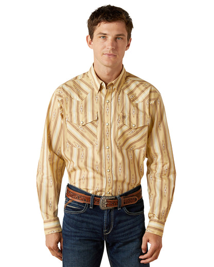 Men's Tommy Classic Fit Shirt by Ariat from Skip’s Western Outfitters | ARI-10062188-XS-BEIGE