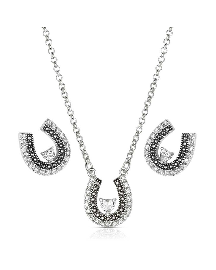 Women's Lovely And Lucky Horseshoe Jewelry Set