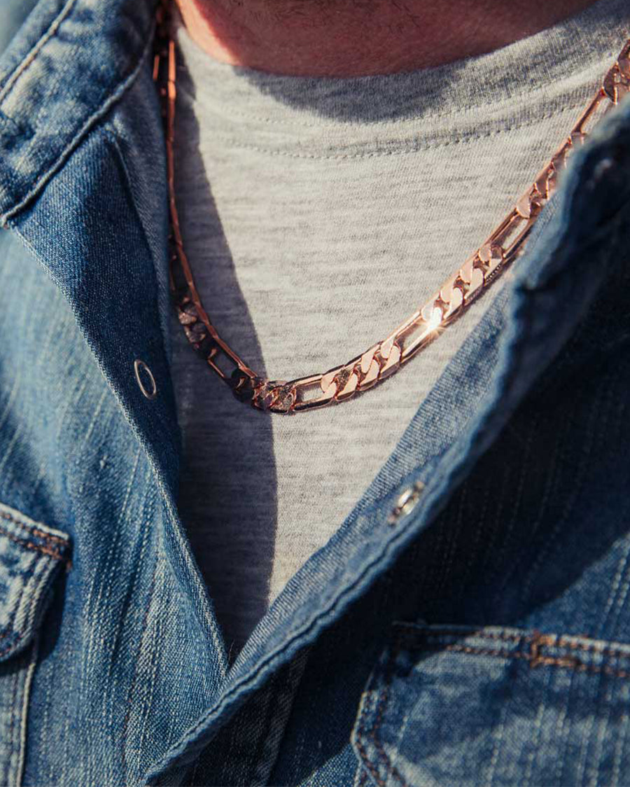 Men's Rustic Solstice Figaro Chain Necklace