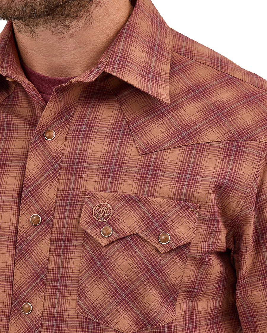 Men's Retro® Long Sleeve Sawtooth Snap Pocket Western Shirt