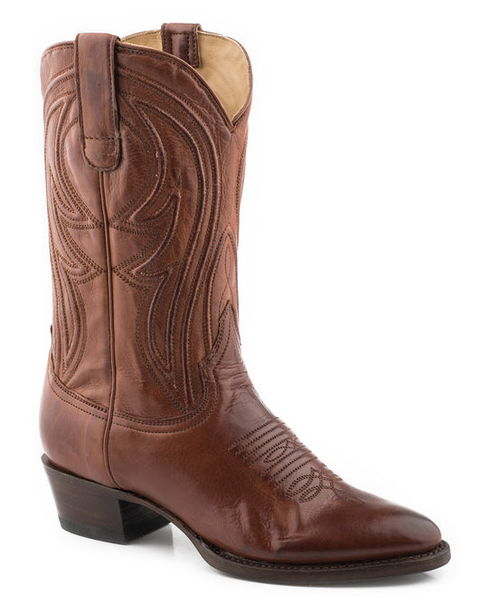 Women's Cognac Calf Vamp And Shaft Western Boots - 12-021-6211-1460 Br
