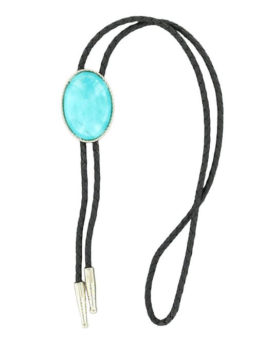 Oval Turquoise Stone Bolo Tie - 22838