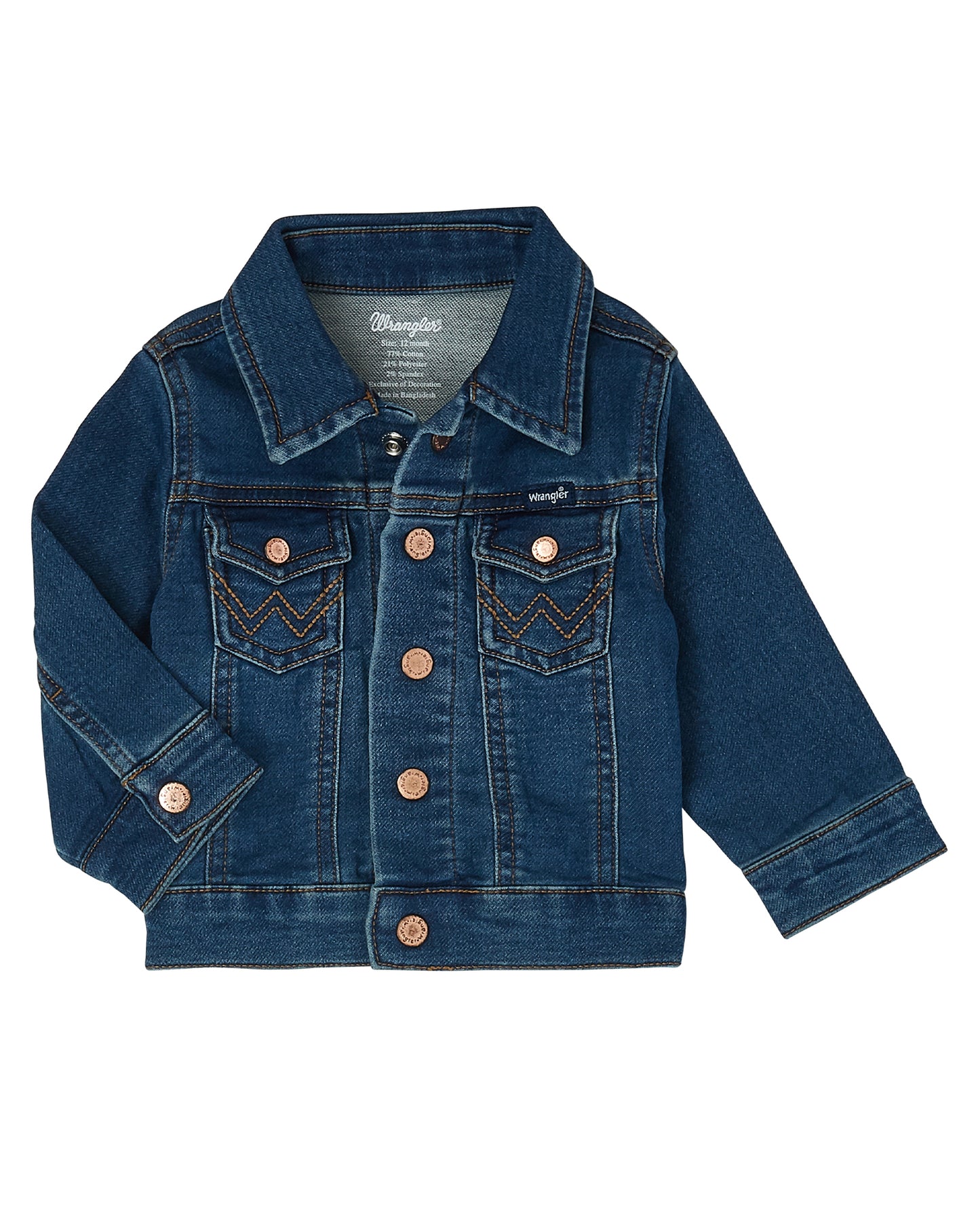Baby Boys' Long Sleeve Classic Denim Jacket by Wrangler from Skip’s Western Outfitters | WRA-PQK126D-0/3-REG