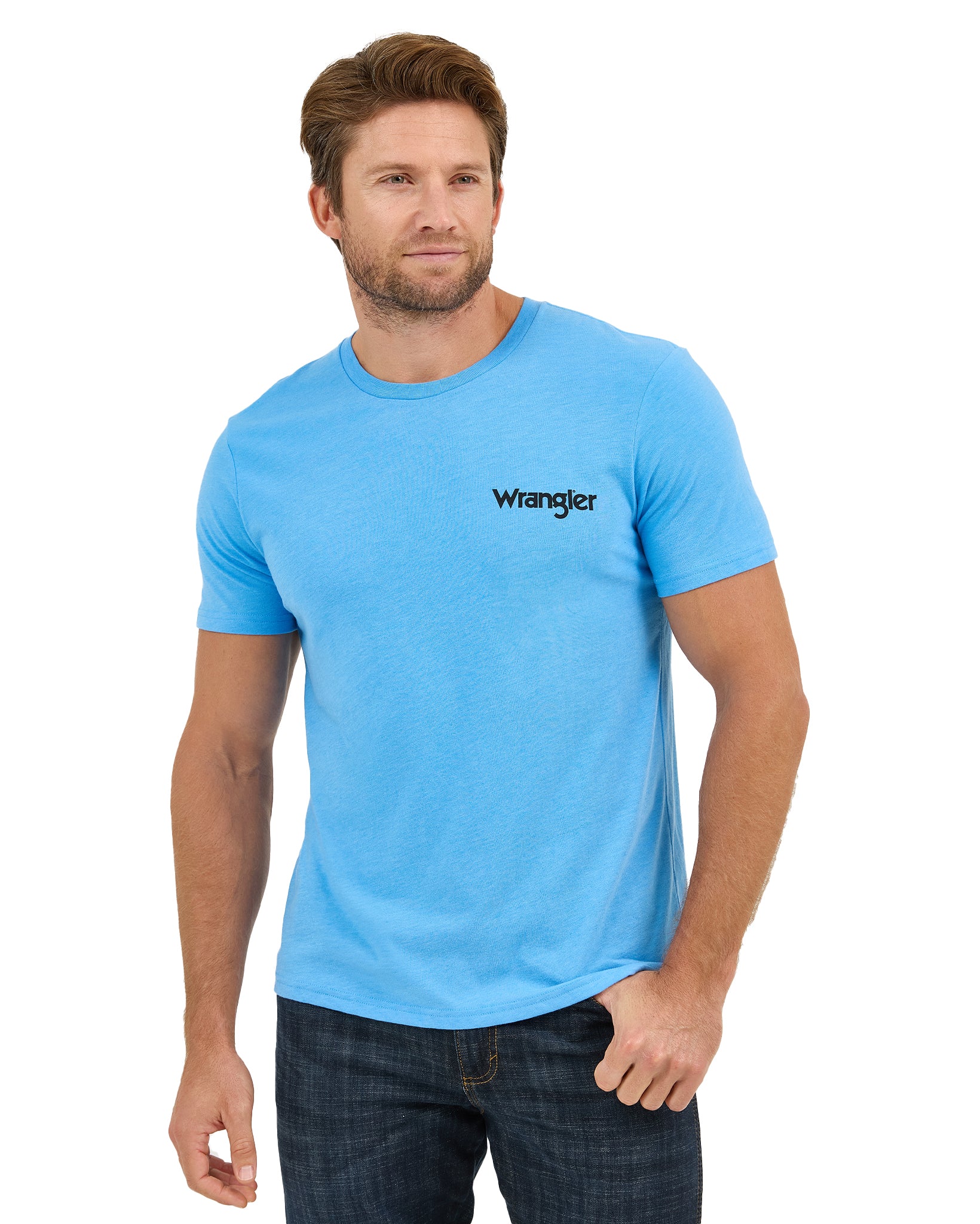Men's Graphic T-Shirt by Wrangler from Skip’s Western Outfitters | WRA-112361847-S-BURNT-BLUE