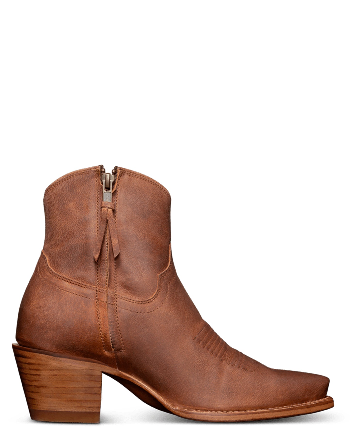 Tecovas Women's The Daisy Western Booties with Snip Toe in Brown at Skip's Western Outfitters