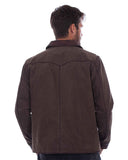 Men's Zip Front Canvas with Leather Trim
