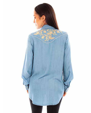 Only Light Blue Tencel Blouse