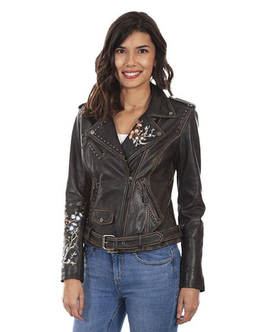 Women's Floral Motorcycle Jacket