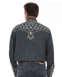 Men's Diamond & Scroll Embroidered Shirt