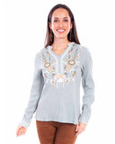 Women's Embroidered Pull Over Top