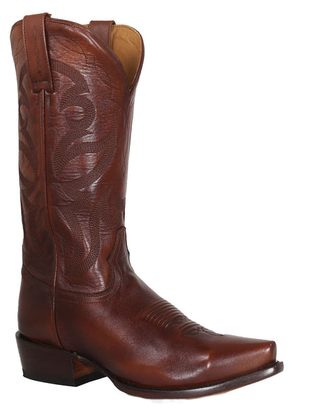 Bottes Western Homme Outlaw Snip Toe 60302 – Cuir Marron, Enfilage Facile, Taille 9