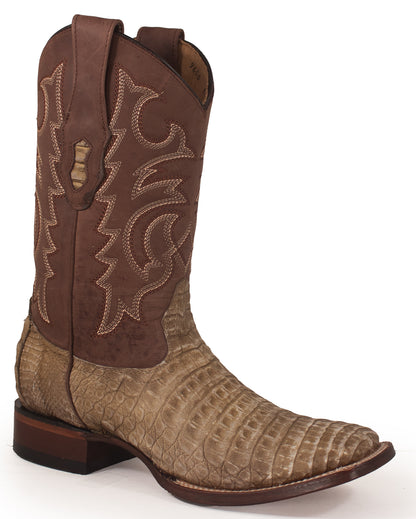 Men's Caiman Belly Western Boots by Los Altos from Skip’s Western Outfitters | LOS-8228239-080-EE