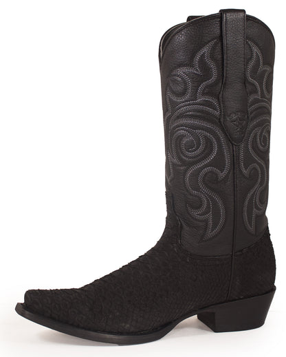 Men’s Suede Python Western Boots