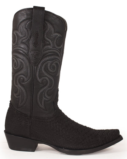 Men’s Suede Python Western Boots