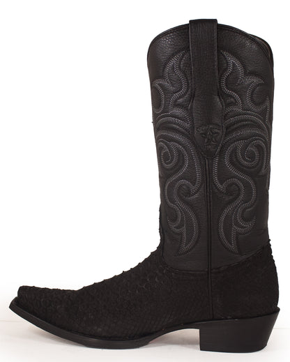 Men’s Suede Python Western Boots